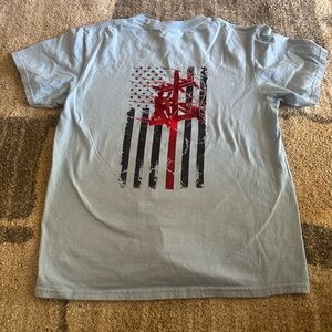 Youth Blue Lineman Graphic T-Shirt